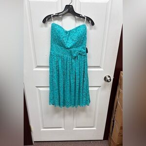 Teal Lace Dress